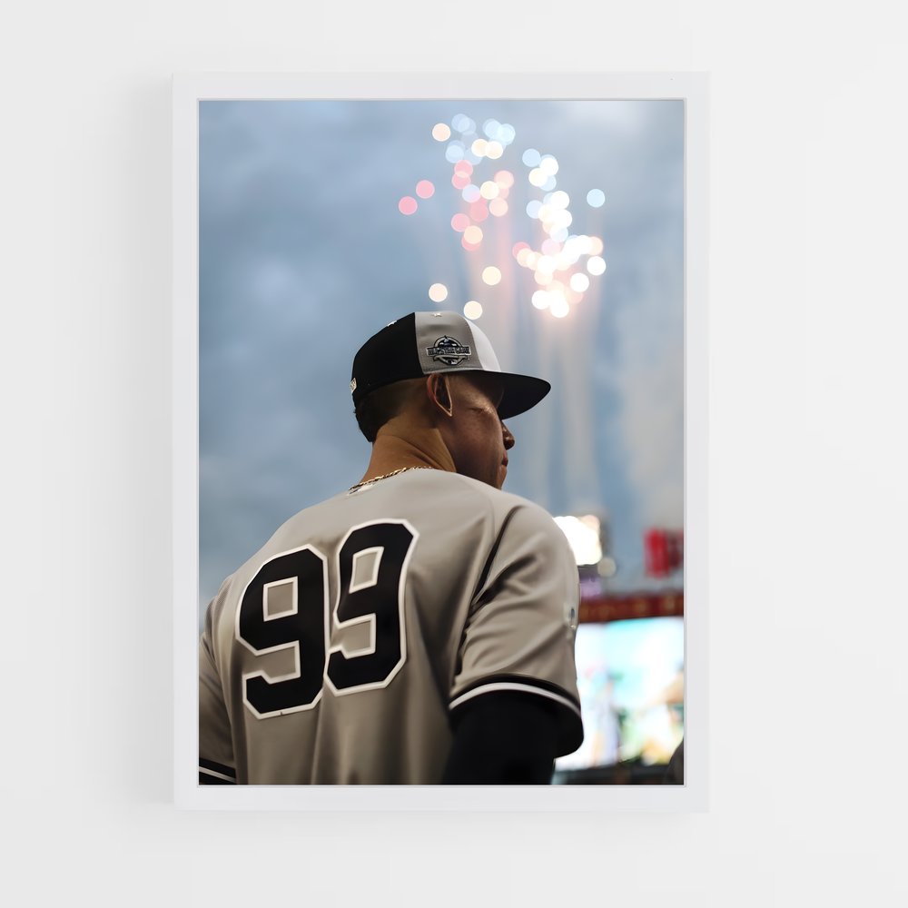 Poster Feux d'Artifice au Home Run – affiche Baseball (vue 3)